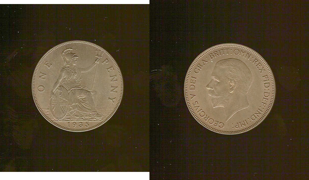 ROYAUME-UNI 1 Penny Georges V 1935 SPL+
